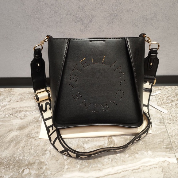 New Stella McCartney Logo CrossbodyBag Black - Picture 7 of 9